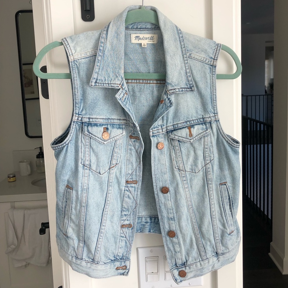 madewell jean vest